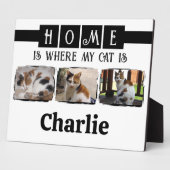 3 Dierlijk huisdier foto collage wit zwart Fotoplaat (Zijkant)