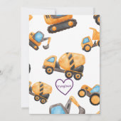 3 & Diggin It, Construction Vehicle 3rd Birthday Kaart (Achterkant)