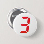 3 digitaal alarmnummer ronde button 5,7 cm (Voorkant /achterkant)