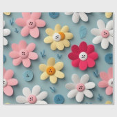 3 DImensional Flower Wrapping Paper Cadeaupapier (Vlak)