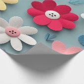 3 DImensional Flower Wrapping Paper Cadeaupapier (Hoek)
