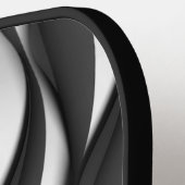 3 Dimensionale Wavy Zwart-wit Patroon Pickleball Paddle (Links Detail)