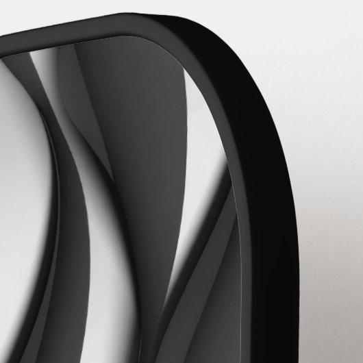 3 Dimensionale Wavy Zwart-wit Patroon Pickleball Paddle (Links Detail)