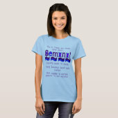 3 dingen die je moet weten over Gemini T-shirt (Voorkant volledig)
