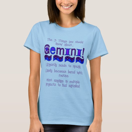 3 dingen die je moet weten over Gemini T-shirt (Voorkant)