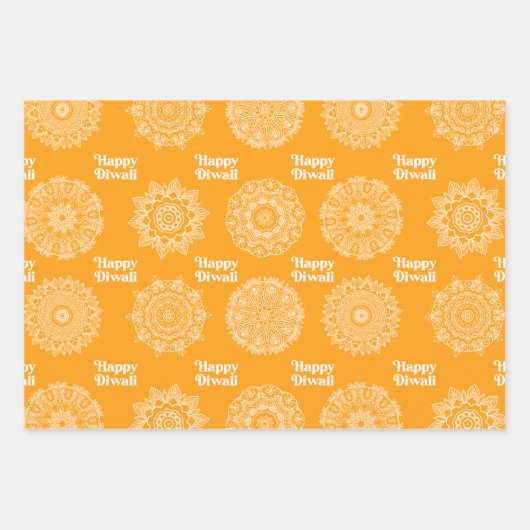 3 Diwali Rangoli Design Verpakking Papieren vellen (Voorkant 3)