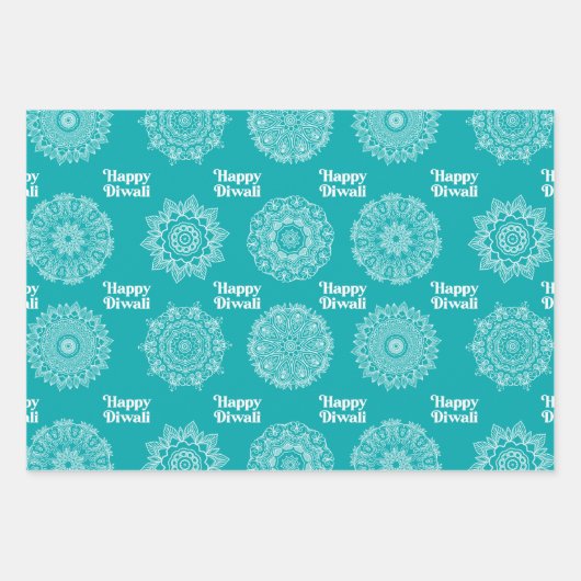 3 Diwali Rangoli Design Verpakking Papieren vellen (Voorkant 2)