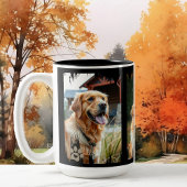 3 Dog Photos Heart Pawprints Gift Tweekleurige Koffiemok