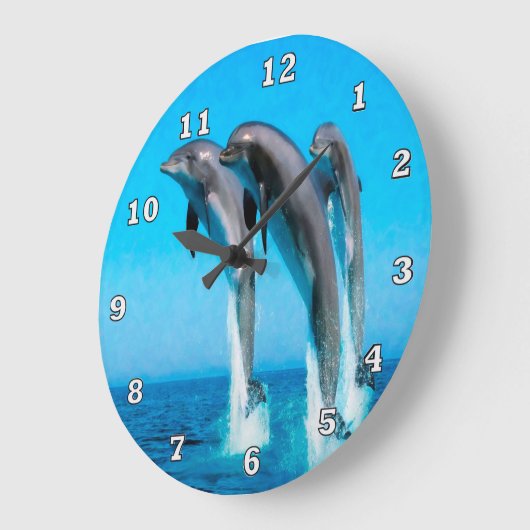 3 Dolphins Clock Grote Klok (Hoek)