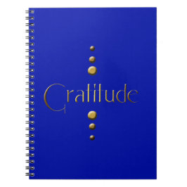 3 Dot Gold Block Gratitude & Blue Background Notitieboek
