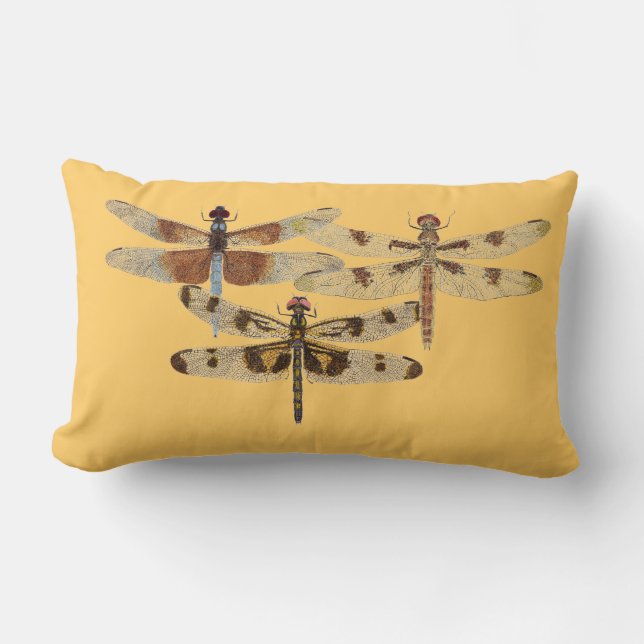 3 Dragonflies Pillow Kussen (Voorkant)