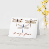 3 Dragonvliegen Kaart (Gele Bloem)