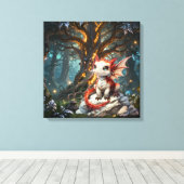 #3 Drakewereld Canvas Afdruk (Insitu (Houten vloer))