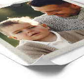 3 Drie foto's Moderne Elegant Collage Family Love Poster (Hoek)