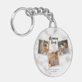 3 Drie foto's Moderne Elegant Collage Family Love Sleutelhanger (Voorkant Links)