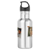 3 Drie foto's Moderne Elegant Collage Family Love Waterfles (Achterkant)