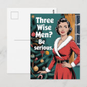 3 Drie wijze Mannen zijn serieuze kerstmis Briefkaart (Voorkant / Achterkant)