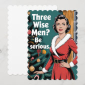 3 Drie Wijzen Wees Ernstig Kerstmis Xmas Kaart (Voorkant / Achterkant)