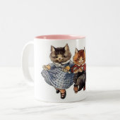 3 Droge katten Tweekleurige Koffiemok (Voorkant links)