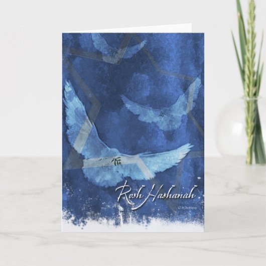 3 duif-Rosh Hashanah Feestdagen Kaart (Voorkant)