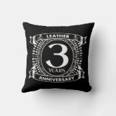 3 ^ e huwelijksdag in nood - crest kussen (Achterkant)