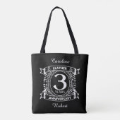 3 ^ e huwelijksdag in nood - crest tote bag (Achterkant)