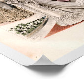 3 Edwardiaanse Dames die  Mode van gowns voeren Poster (Hoek)