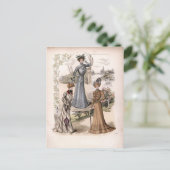 3 Edwardian Damas in Park Mode Briefkaart (Staand voorkant)