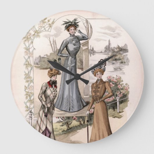 3 Edwardian Damas in Park Mode Grote Klok (Voorkant)