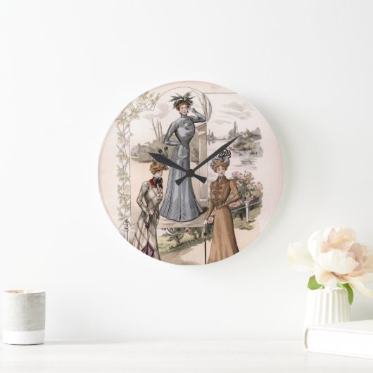 3 Edwardian Damas in Park  Mode Grote Klok (Huis)