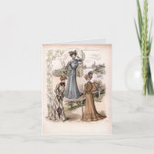 3 Edwardian Damas in Park Mode Kaart (Voorkant)