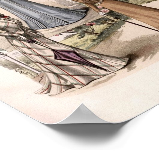 3 Edwardian Damas in Park Mode Poster (Hoek)