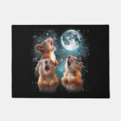 3 Eekhoorn Maan Howling Eekhoorn Hoofd Grappig Deurmat (Voorkant)