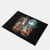 3 Eekhoorn Maan Howling Eekhoorn Hoofd Grappig Deurmat (Schuin)