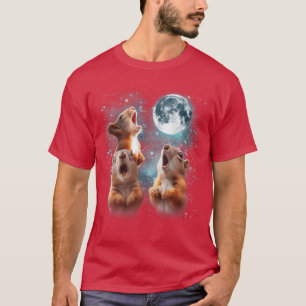 3 Eekhoorn Maan Huilende Eekhoorn Kop Grappig voor T-shirt