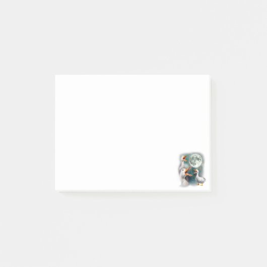 3 Eenden Huilen Bij De Maan Grappig Rare Pekingeen Post-it® Notes (Voorkant)