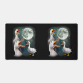 3 eenden huilen bij maan grappige raar vervloekt p bureaumat (Voorkant)