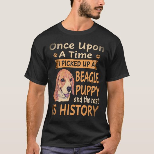 3 Eens Op Een Tijd - Beagle Pup Beagle T-shirt (Voorkant)