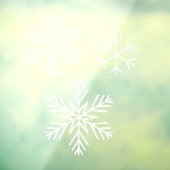 3 Eenvoudige Witte Sneeuwvlokken Kerstmisdecor Vin Raamsticker (Vel 3)