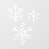 3 Eenvoudige Witte Sneeuwvlokken Kerstmisdecor Vin Raamsticker (Vel)