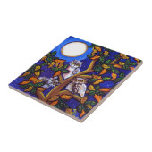 3 Eigenaars van Moon Whimsical Folk Art Tile Tegeltje (Zijkant)