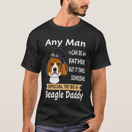 3 Elke Man Beagle Daddy T-shirt (Voorkant)