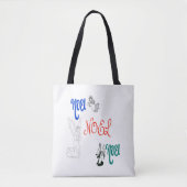 3 engelen die trompet blazen biddend Noel Tote Bag (Voorkant)