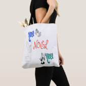 3 engelen die trompet blazen biddend Noel Tote Bag (Dichtbij)