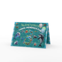 3-Enorm Partij Custom Gevouwen Horizontale Uitnodi