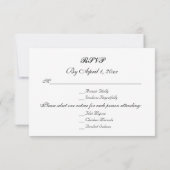 3 Entree Choices Rustic Mason Jar Wedding Response RSVP Kaartje (Achterkant)