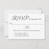 3 Entree Menu Keuzes Huwelijk RSVP Reactie (Voorkant)