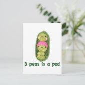 3 Erwten in een peul Briefkaart (Staand voorkant)