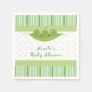 3 Erwten in een Peul Drilling Baby Shower Feest Aa Servetten