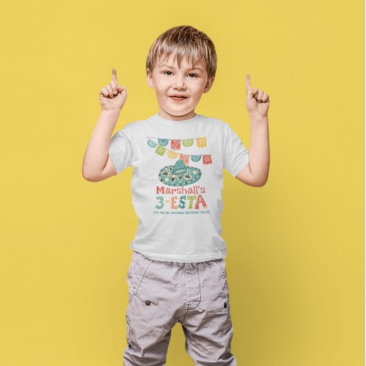 3-ESTA derde verjaardag partij gepersonaliseerde g Tri-Blend Shirt